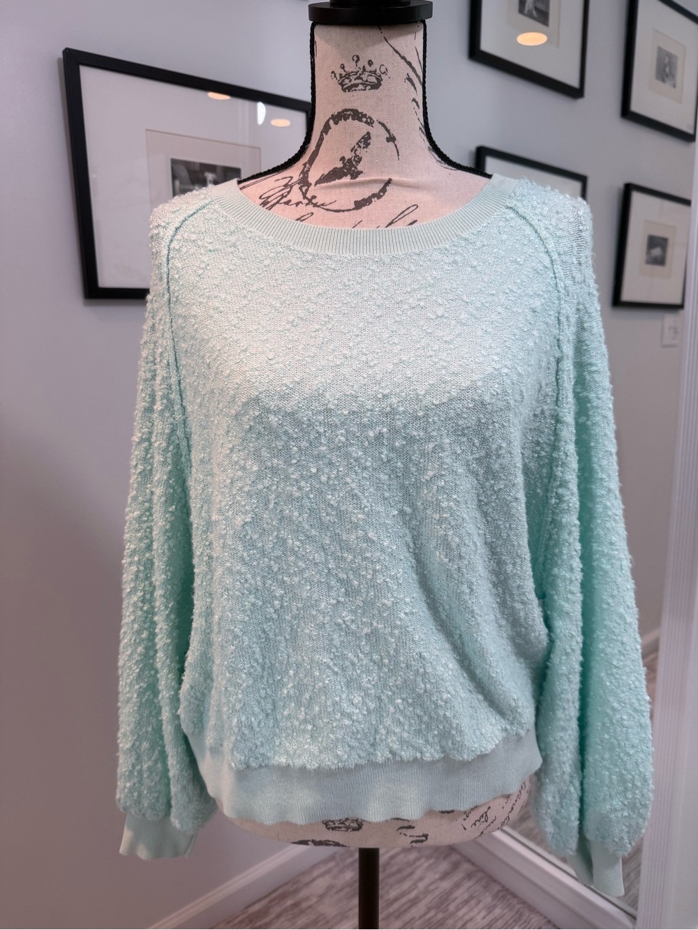 Peach Love California Mint Textured Knit Top